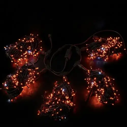Комплект для дерева 5х20м, 1000Led, красный с мерцанием, черный каучук